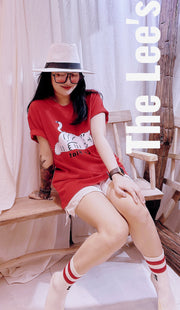 T-SHIRT RED CAT